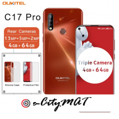 Oukitel C17 Pro 6.35-inch Android 9.0 With Back Case,(4GB RAM 64GB ROM)Cortex A53 2.0GHz Triple Rear