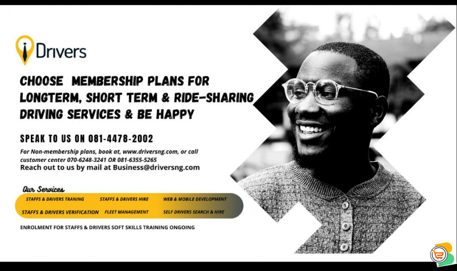 MEMBERSHIP PLANS FOR LONGTERM, SHORT TERM & RIDE-SHARING DRIVING SERVICES - JOIN NOW (Call 08144