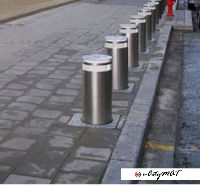 LED Light Full Automatic Retractable Bollards Remote Control Bollards BY HIPHEN SOLUTIONS