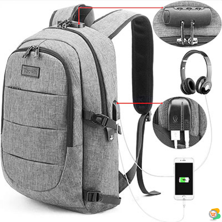 Travel Laptop Backpack (grey